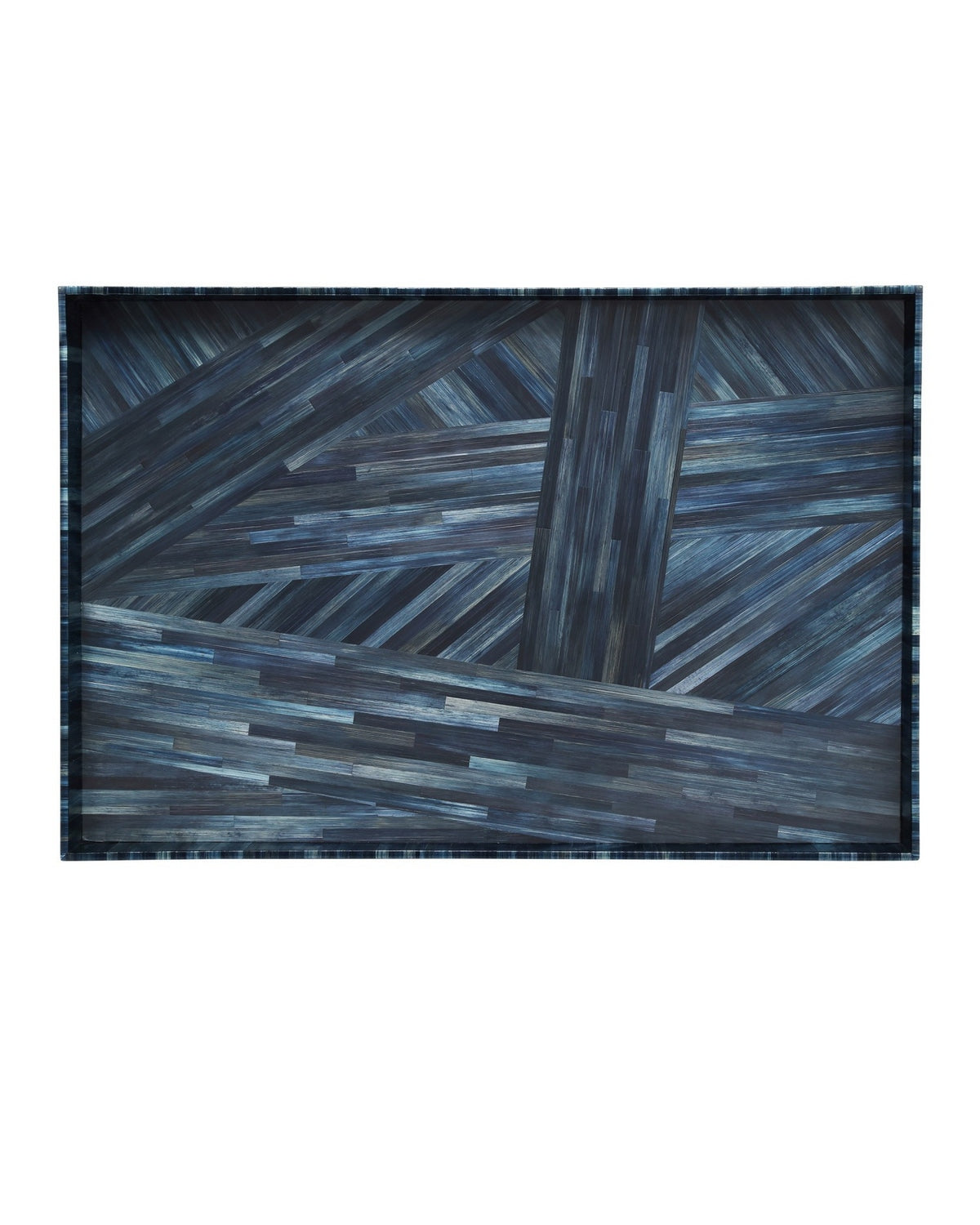 Currey and Company 1200-1068 Winter Harvest Tray Set of 2 in Blue
