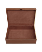 Currey and Company 1200-1069 Leather & Raffia Box Set of 2 in Brown/Natural