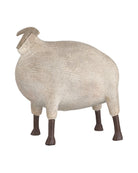Currey and Company 1200-1073 Ancient Ram Sculpture in Beige/Black