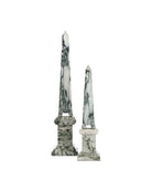 Obélisque de sororité Currey and Company 1200-1078, vert/blanc cassé
