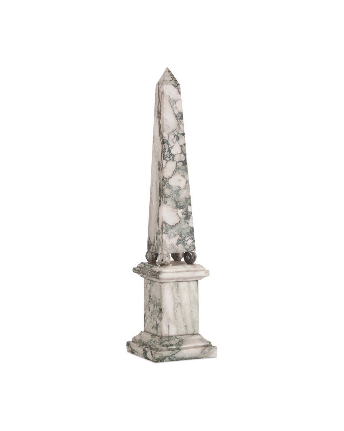 Obélisque de sororité Currey and Company 1200-1078, vert/blanc cassé