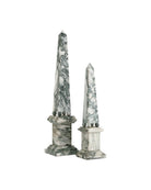 Obélisque de sororité Currey and Company 1200-1079, vert/blanc cassé