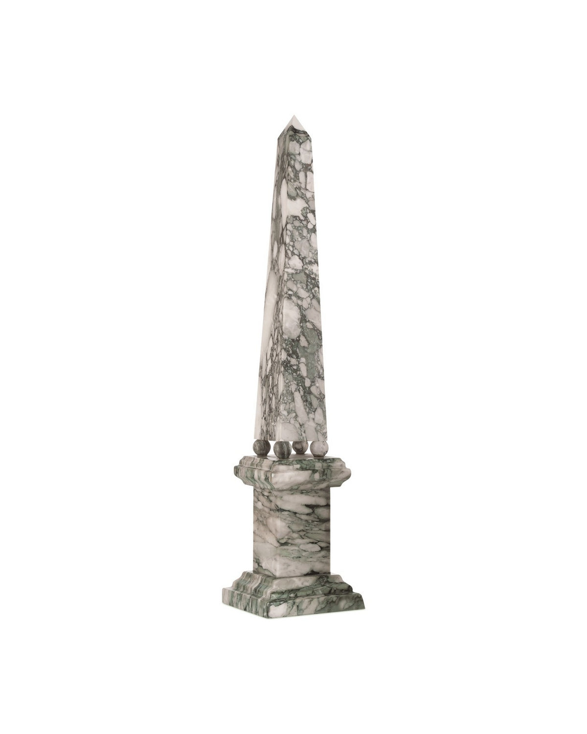 Obélisque de sororité Currey and Company 1200-1079, vert/blanc cassé