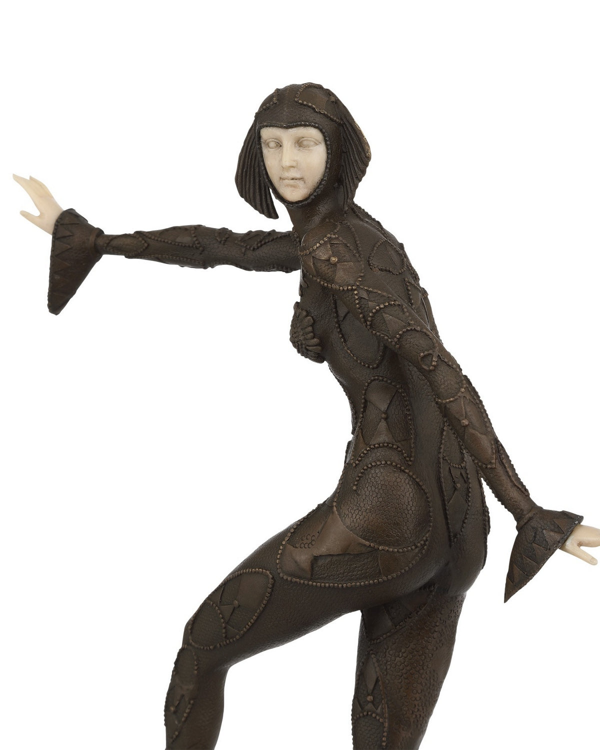 Sculpture Zanni de Currey and Company 1200-1081 en noir et crème