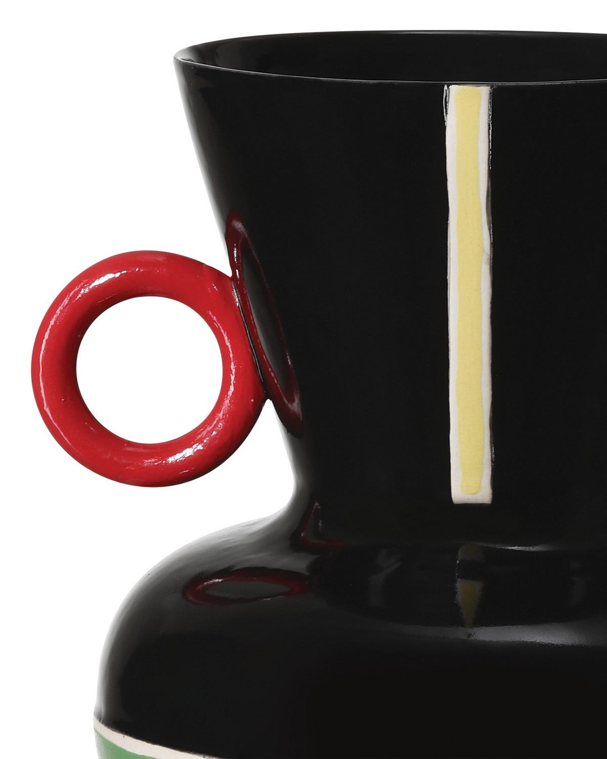 Currey and Company 1200-1091 Fauvist Vase in Black/Green/Red/Yellow/Orange