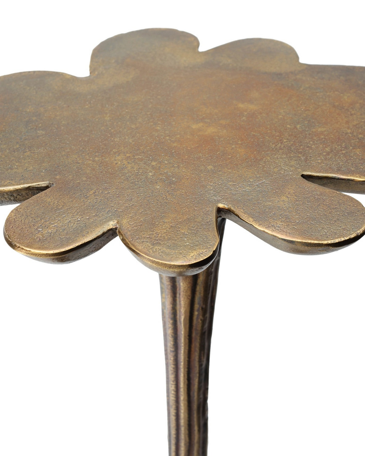 Currey and Company 4000-0246 Schizzo Accent Table in Oxidized Brass