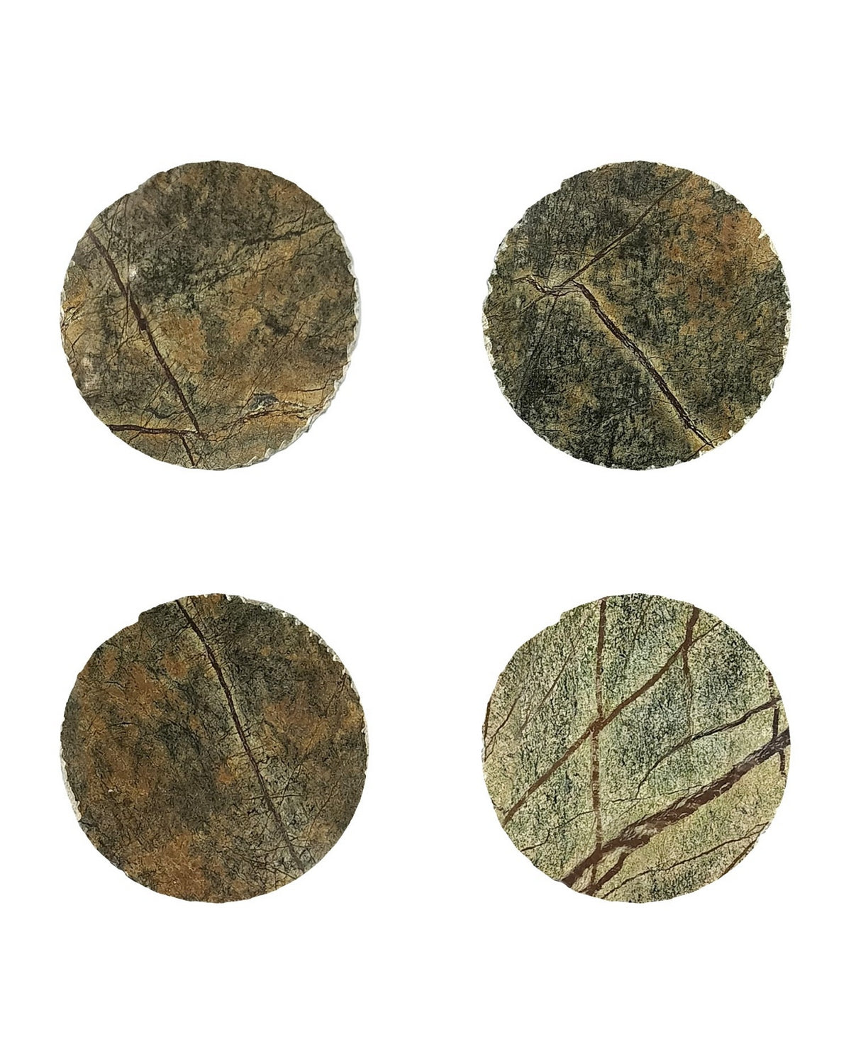 Table d'appoint Currey and Company 4000-0250 Wilderness en laiton antique/naturel