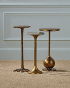 Table d'appoint Currey and Company 4000-0250 Wilderness en laiton antique/naturel