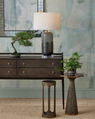 Table d'appoint Capella 4000-0251 de Currey and Company, coloris bronze café/fumé