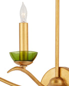 Currey et Compagnie 5000-0288 Flannery Murale en feuille d'or/vert contemporain
