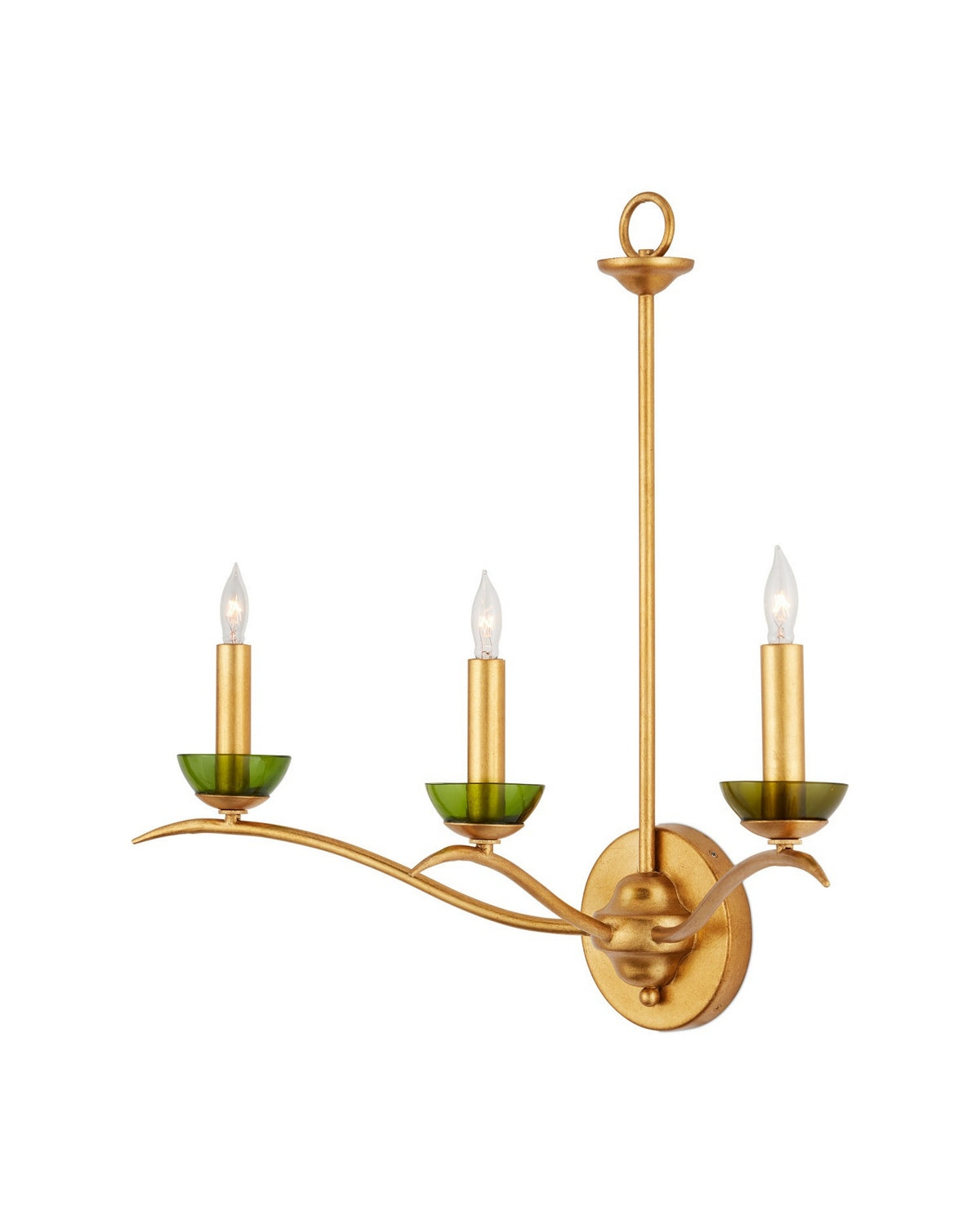 Currey et Compagnie 5000-0288 Flannery Murale en feuille d'or/vert contemporain
