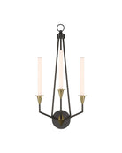 Currey and Company 5000-0303 Hennin Murale en laiton antique poli/bronze huilé