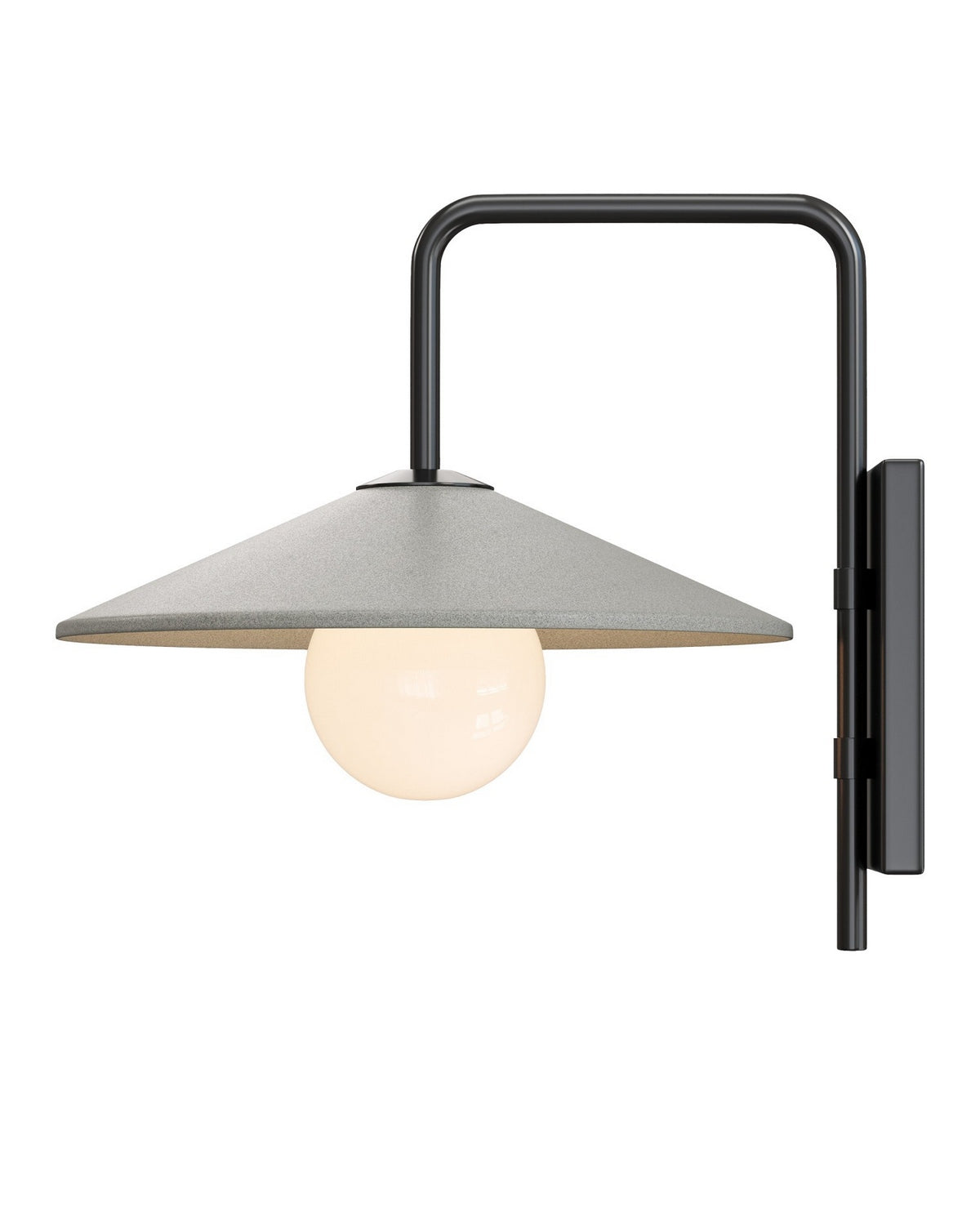 Currey and Company 5500-0058 Bothy Outdoor Wall Sconce in Natural/Black/Frosted White