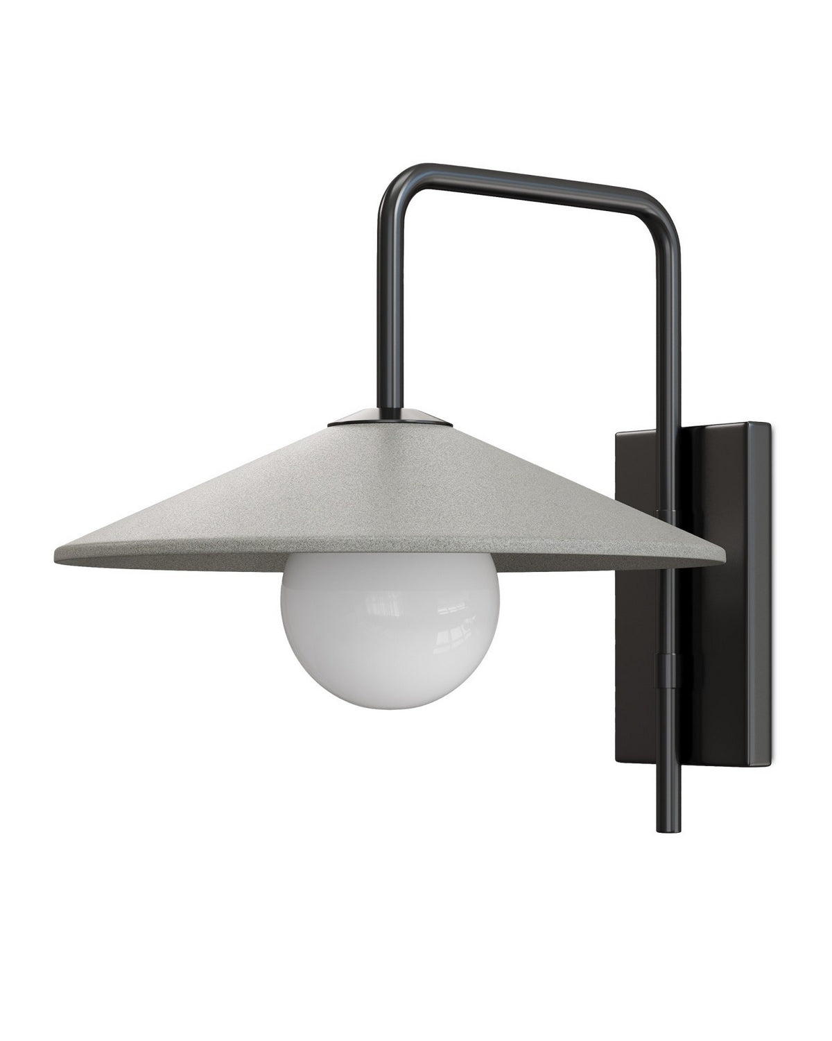 Currey and Company 5500-0058 Bothy Outdoor Wall Sconce in Natural/Black/Frosted White