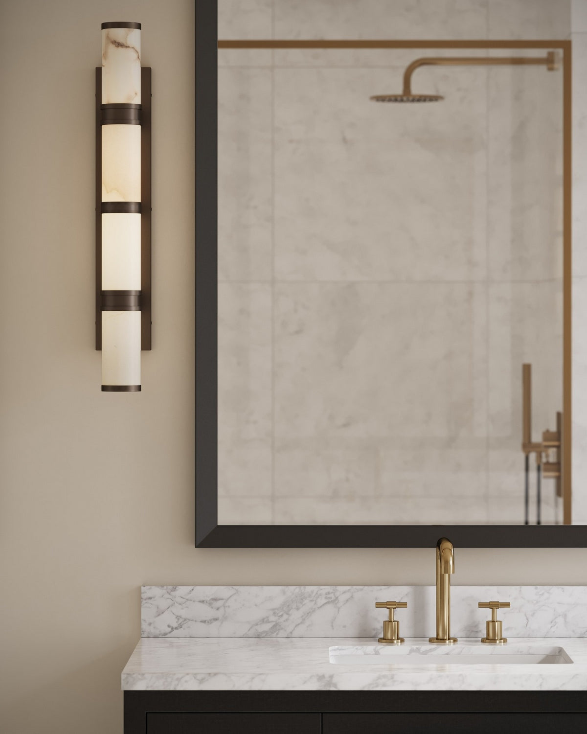 Currey and Company 5800-0081 Brenham Murale en bronze naturel/huilé