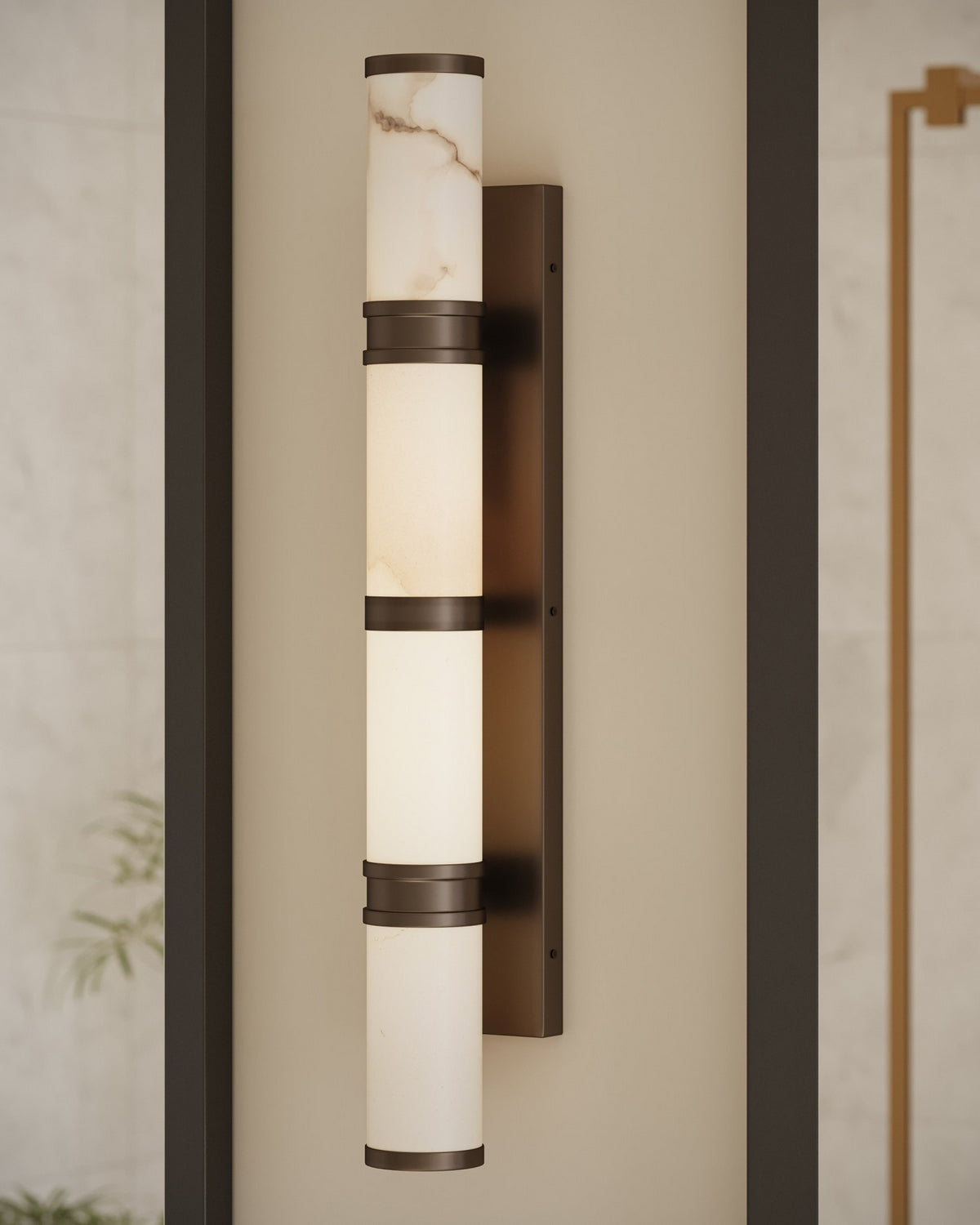 Currey and Company 5800-0081 Brenham Murale en bronze naturel/huilé