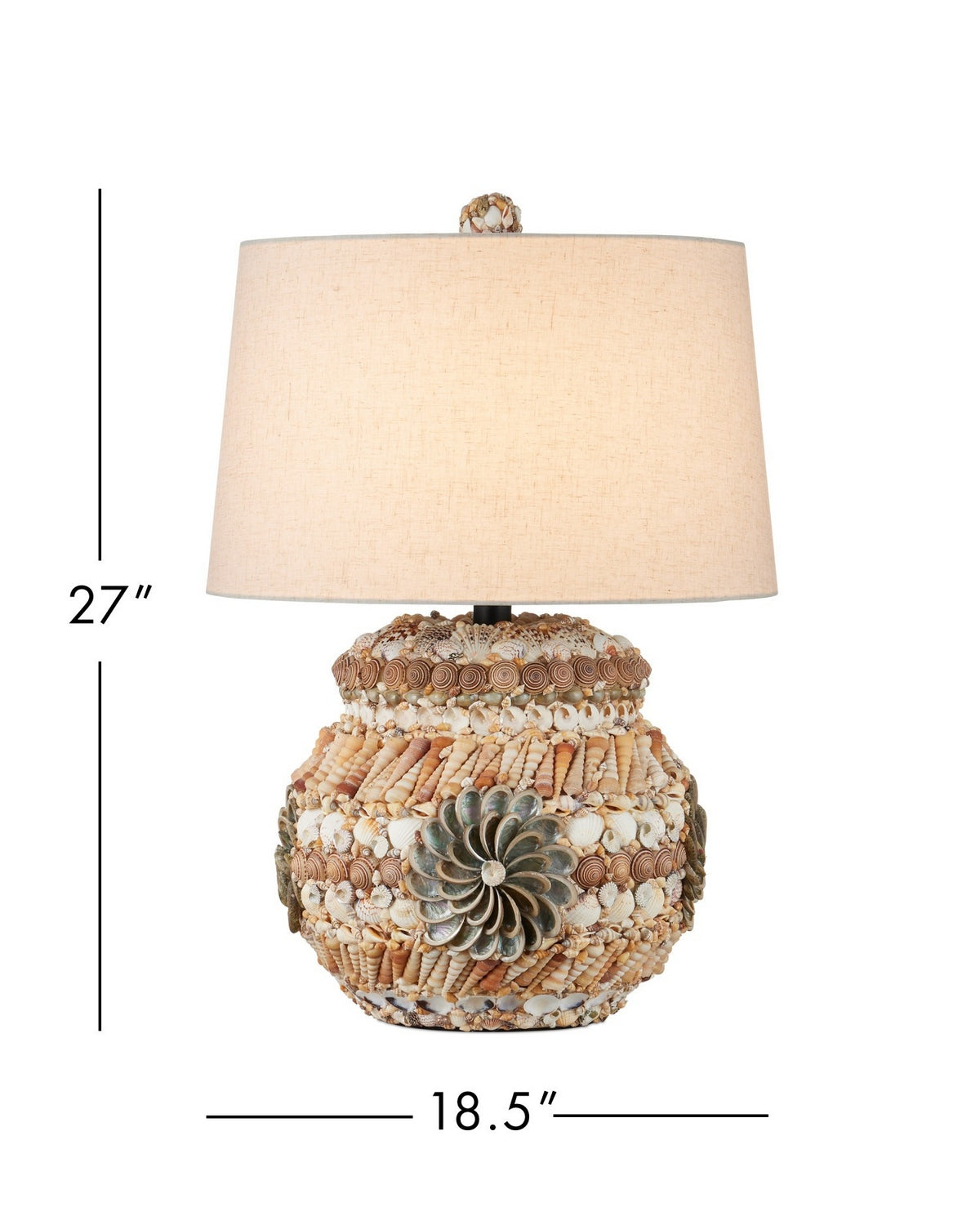 Currey and Company 6000-1055 Paysage marin Lampe de table en naturel