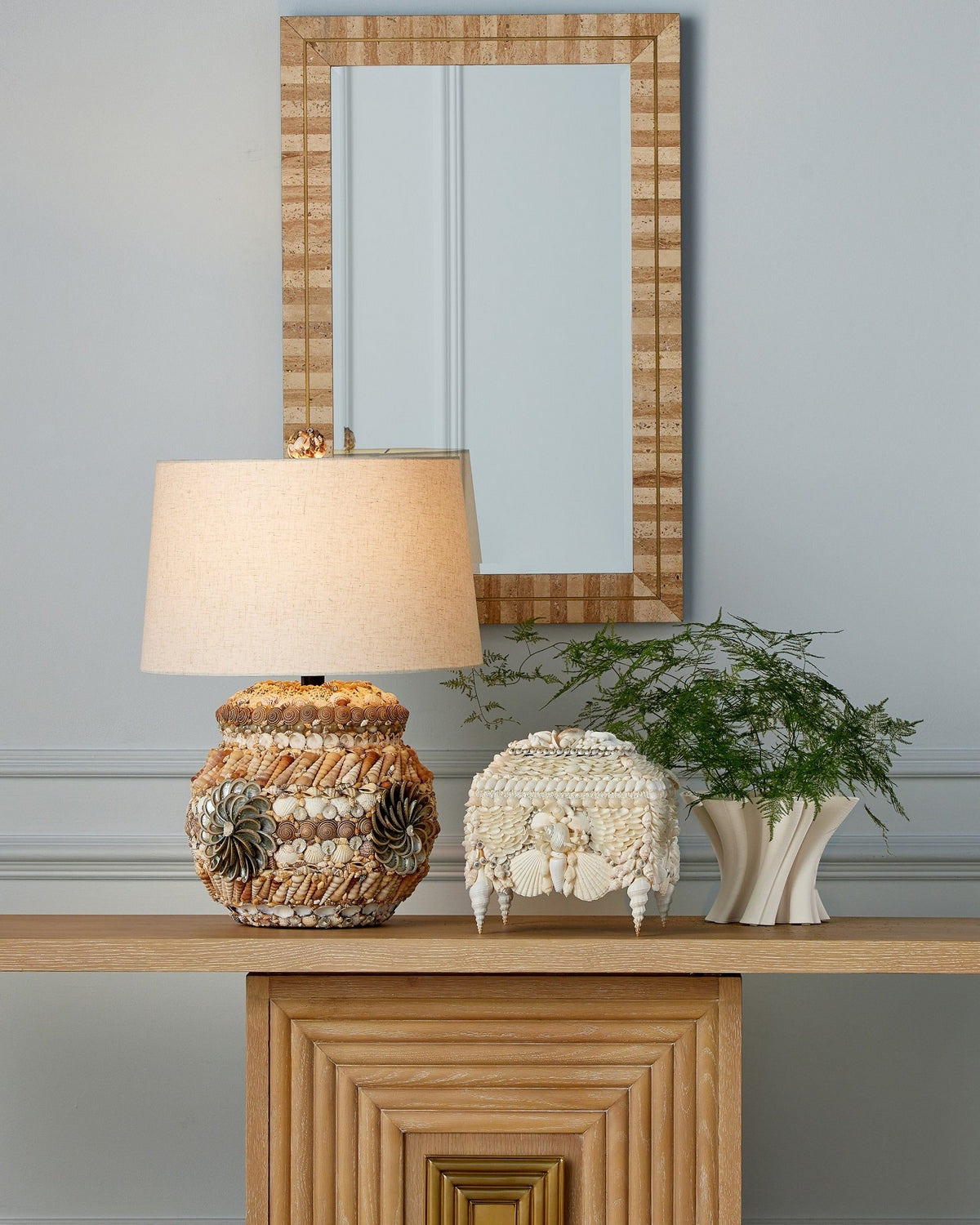 Currey and Company 6000-1055 Paysage marin Lampe de table en naturel