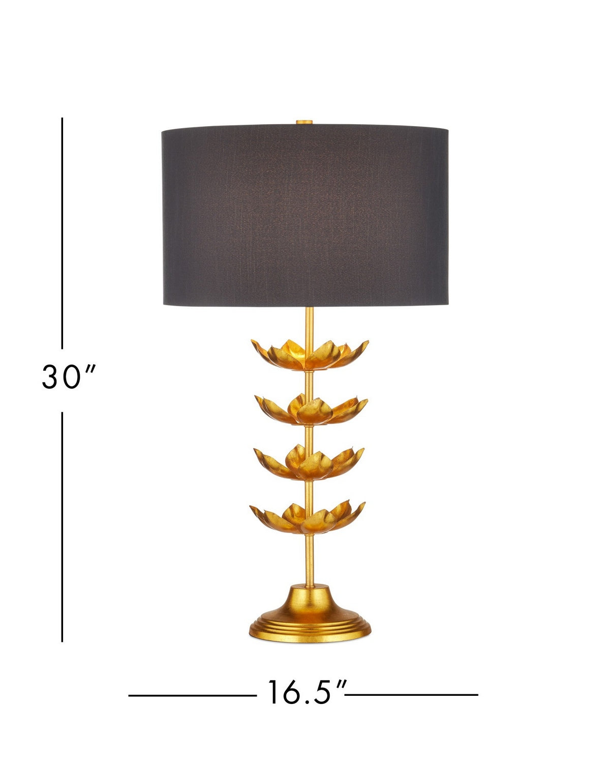 Currey et Compagnie 6000-1056 Éveil Lampe de table en feuille d'or