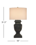 Balustrade Currey and Company 6000-1061 Lampe de table en noir clair vieilli