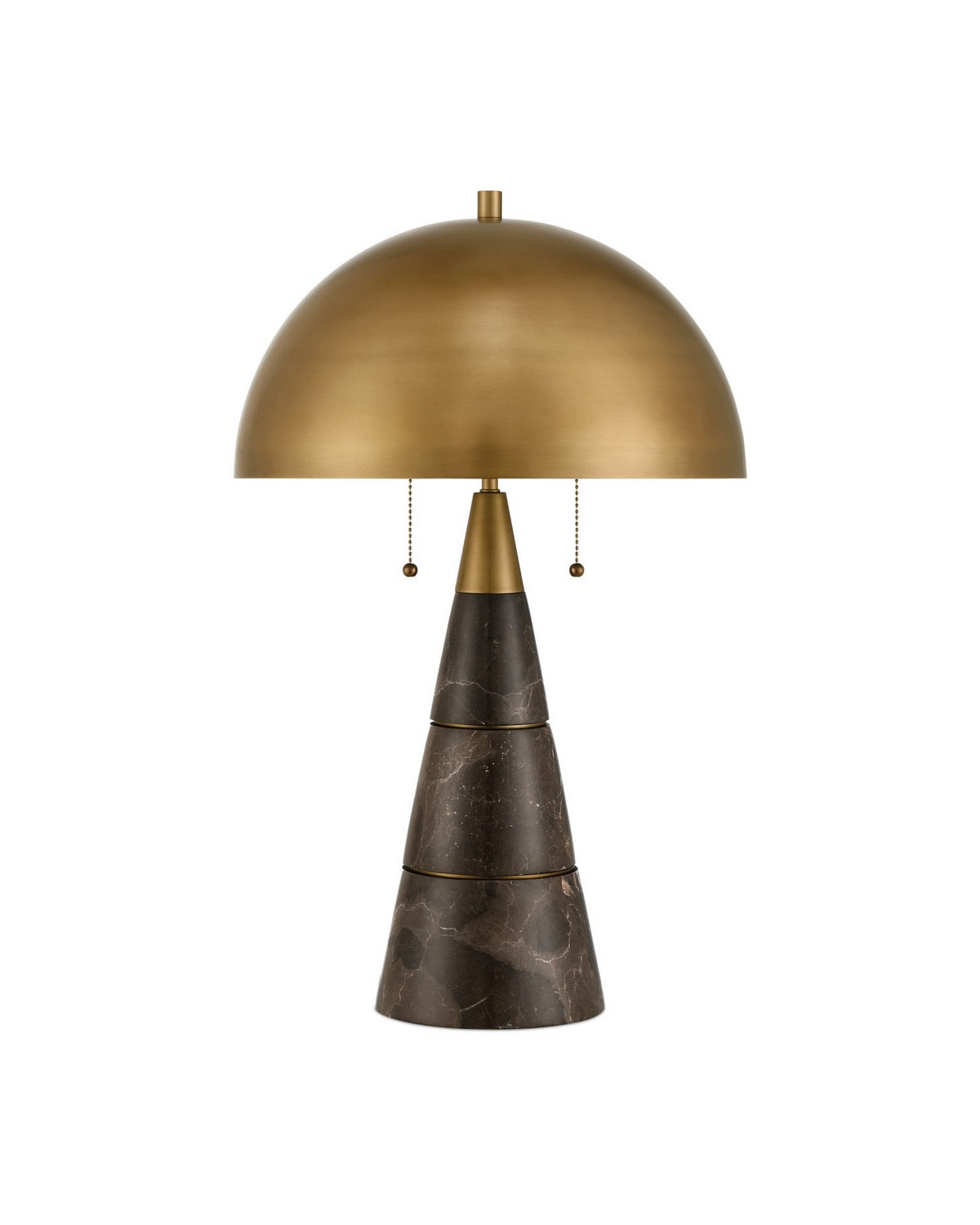 Lampe de bureau Edith 6000-1065 de Currey and Company, couleur brun café/laiton antique
