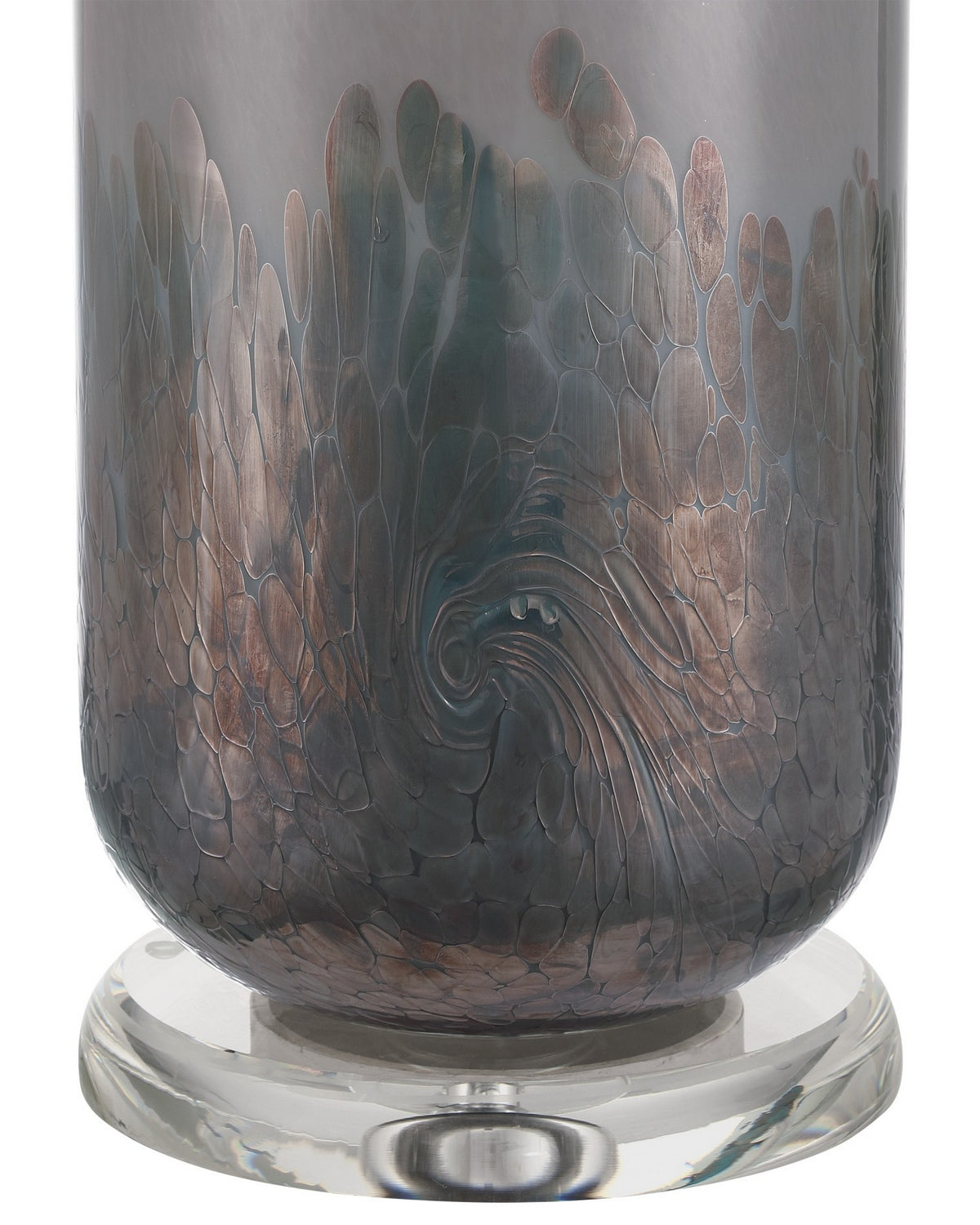Currey and Company 6000-1071 Lewes Lampe de table en nickel gris/transparent/poli