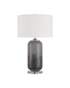 Currey and Company 6000-1071 Lewes Lampe de table en nickel gris/transparent/poli