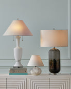 Currey and Company 6000-1071 Lewes Lampe de table en nickel gris/transparent/poli