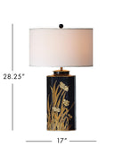 Currey and Company 6000-1075 Tolérance pour serre Lampe de table en noir et or