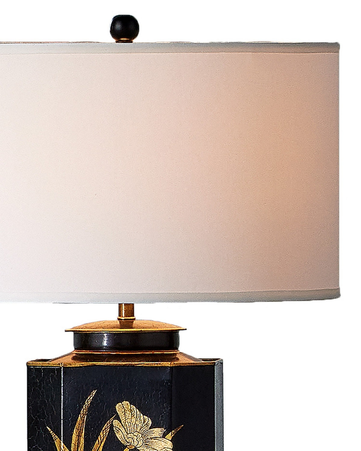Currey and Company 6000-1075 Glasshouse Tole Table Lamp in Black/Gold