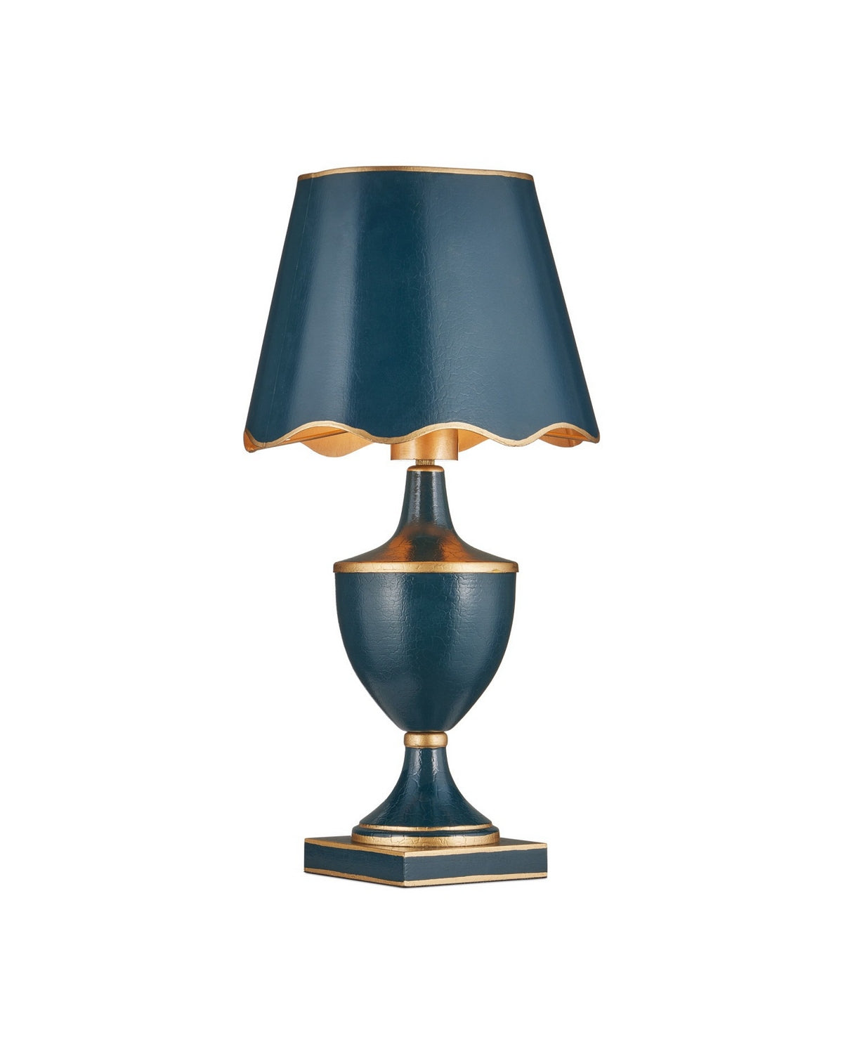 Carnet de voyage sans fil Currey and Company 6700-0016 Lampe de table bleu marine/or