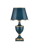 Carnet de voyage sans fil Currey and Company 6700-0016 Lampe de table bleu marine/or