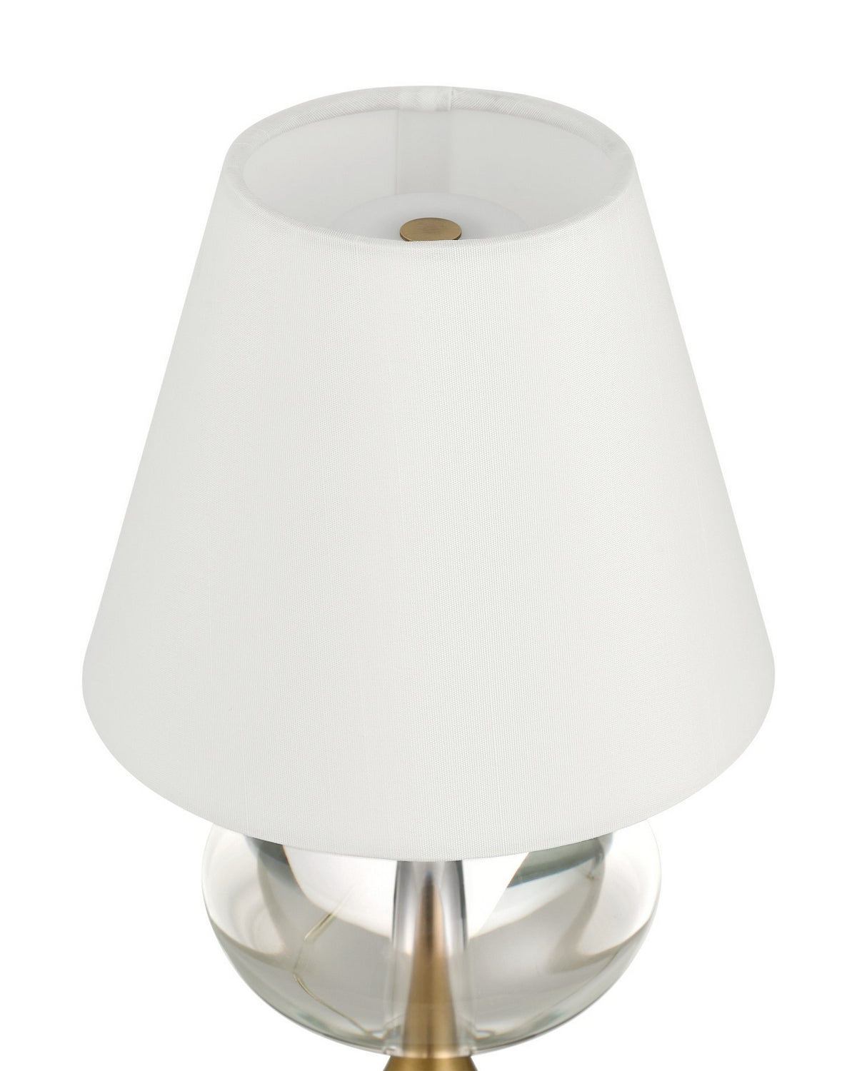 Currey and Company 6700-0018 Sashay Cordless Table Lamp in Clear/Polished Antique Brass