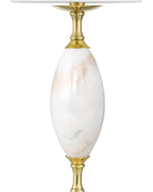 Currey and Company 6700-0021 Marche sans fil Lampe de table en blanc/laiton