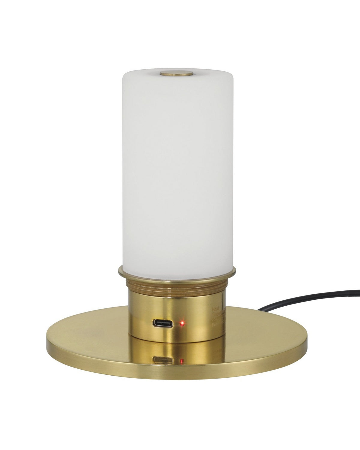 Currey and Company 6700-0021 Marche sans fil Lampe de table en blanc/laiton