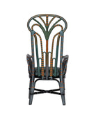 Fauteuil trône Benin Currey and Company 7000-1052, vert/orange