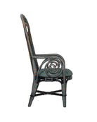 Fauteuil trône Benin Currey and Company 7000-1052, vert/orange