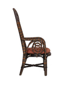 Fauteuil trône Benin Currey and Company 7000-1062, marron/orange