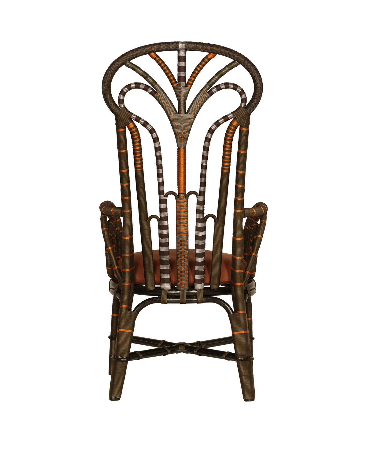 Fauteuil trône Benin Currey and Company 7000-1062, marron/orange
