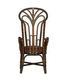 Fauteuil trône Benin Currey and Company 7000-1062, marron/orange