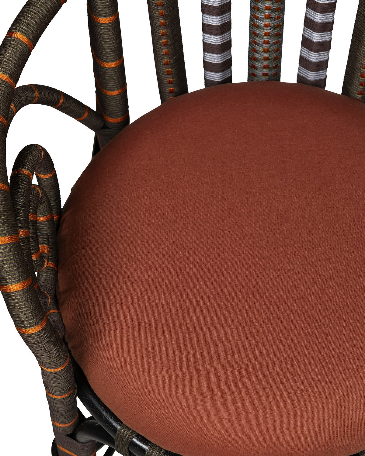 Fauteuil trône Benin Currey and Company 7000-1062, marron/orange