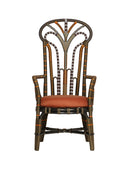 Fauteuil trône Benin Currey and Company 7000-1062, marron/orange
