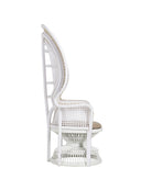 Fauteuil Emanuelle 7000-1072 de Currey and Company, en blanc/naturel