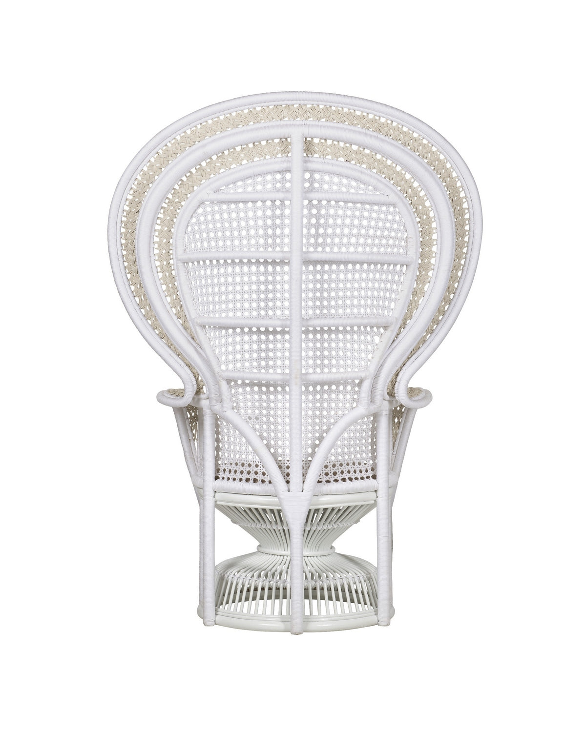 Fauteuil Emanuelle 7000-1072 de Currey and Company, en blanc/naturel