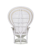 Fauteuil Emanuelle 7000-1072 de Currey and Company, en blanc/naturel
