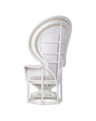 Fauteuil Emanuelle 7000-1072 de Currey and Company, en blanc/naturel