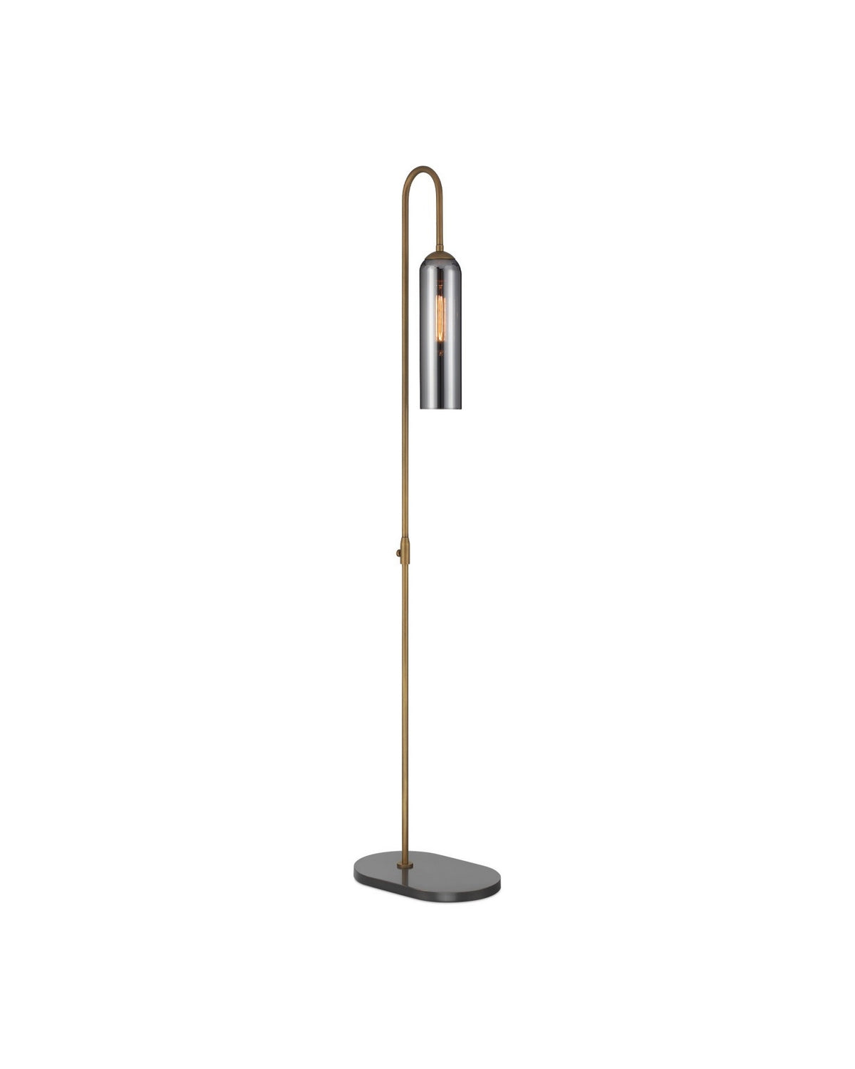 Lampadaire Severn de Currey and Company 8000-0170 en laiton antique/bronze huilé/fumé
