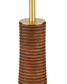 Lampadaire Lathe 8000-0175 de Currey and Company, en laiton naturel/brossé
