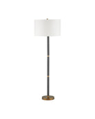 Lampadaire Gavin de Currey and Company (réf. 8000-0181), en laiton noir antique/mat.