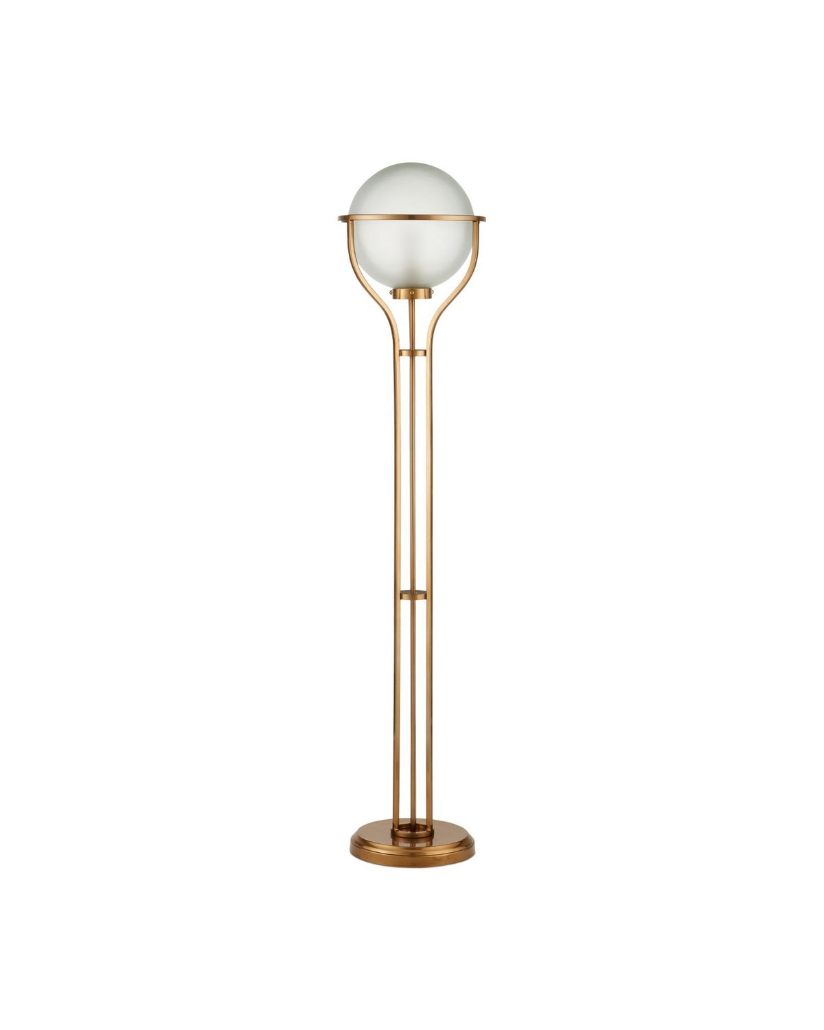 Lampadaire Currey and Company 8000-0182 Metropolis, finition champagne métallisé/dépoli